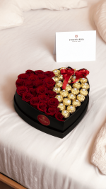 Caixa de coração com chocolates