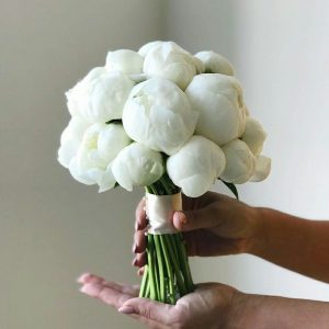 Buque de Peonias brancas